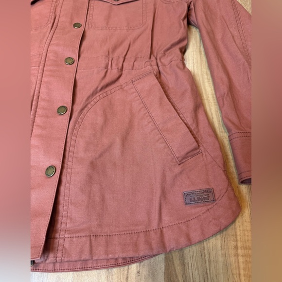 L.L.Bean BeanFlex Utility Barn Outdoor Jacket Shacket Women XS Rust Orange READ - Picture 6 of 16
